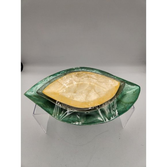Vintage Capiz Shell Long Trays Set of 3 Made in Philippines - Picture 1 of 6